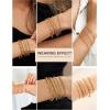 imageGold Bracelet Sets for Women 14k Gold Plated Layered Stack Adjustable Chain Bracelet for Women Trendy 5Pcs