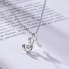 imageInitial Sterling Silver Necklace Hypoallergenic Silver Jewelry SetBest Fashion Gift for Women and GirlsAInitial A