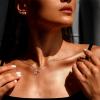 imageInitial Sterling Silver Necklace Hypoallergenic Silver Jewelry SetBest Fashion Gift for Women and GirlsAInitial A