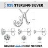 imageInitial Sterling Silver Necklace Hypoallergenic Silver Jewelry SetBest Fashion Gift for Women and GirlsAInitial A