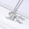 imageInitial Sterling Silver Necklace Hypoallergenic Silver Jewelry SetBest Fashion Gift for Women and GirlsBInitial B