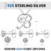 imageInitial Sterling Silver Necklace Hypoallergenic Silver Jewelry SetBest Fashion Gift for Women and GirlsBInitial B