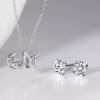 imageInitial Sterling Silver Necklace Hypoallergenic Silver Jewelry SetBest Fashion Gift for Women and GirlsMInitial M