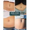 imageWssxc 14G Hypoallergenic Surgical Steel Belly Button Ring Cubic Zirconia Belly Button Barbs Body Piercing Set 7PcsF7DQH