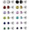 image12 Pairs Silver Earrings Surgical Steel Earrings Womens Earrings Hypoallergenic Earrings Set Mens Earrings 12 Colors CubicZirconia Studs EarringsA002colorful