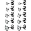 image5 Pairs Set Ladies Titanium Earrings AntiAllergy Earrings Noble and Classic Acid and Alkali Resistant Antioxidant No Fading 37mm