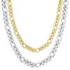 imageDainty Layered Necklaces for Women 14K Gold Plated Chain Necklace Simple Paperclip Pendant Initial Choker Necklace Gold Layered Necklaces for Women