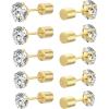imageEarrings for Women CubicZirconia SurgicalStainlessSteel  Hypoallergenic CZ Stud Set Ear Rings 20G Helix Cartilage Tragus Women Jewelry Fake Diamond CartilageA003Gold
