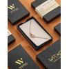 imagePendant Necklace 316L Stainless Steel Paperclip Choker with Diamond Accents Open Oval Minimalist Gold Jewelry Gift for WomenGold