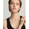 imagePendant Necklace 316L Stainless Steel Paperclip Choker with Diamond Accents Open Oval Minimalist Gold Jewelry Gift for WomenGold