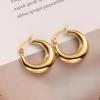 image14K Gold Plated Lightweight Chunky Open Hoop Earrings  Womens Gold Hoop Earrings  Hypoallergenic Easy to Wear