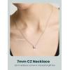 imageWssxc Plated Crystal Solitaire 15 Carat 7mm Cubic Zirconia Dainty Choker Necklace  Gold Necklaces for WomenGold