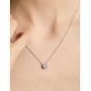 imageWssxc Plated Crystal Solitaire 15 Carat 7mm Cubic Zirconia Dainty Choker Necklace  Gold Necklaces for WomenSilver