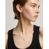 imageWssxc Plated Crystal Solitaire 15 Carat 7mm Cubic Zirconia Dainty Choker Necklace  Gold Necklaces for WomenSilver