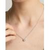 imageWssxc Plated Crystal Solitaire 15 Carat 7mm Cubic Zirconia Dainty Choker Necklace  Gold Necklaces for WomenSilver