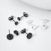 imageHypoallergenic Stud Earrings for Women Men Statement Cartilage Fashion Surgical Steel Helix Earrings Black ampamp White 12 Pairs